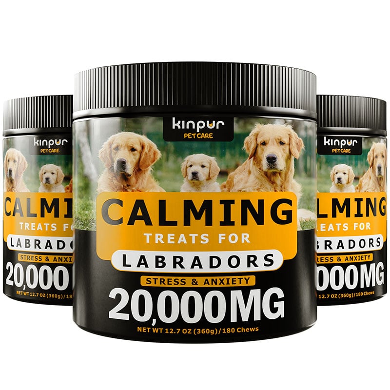 Kinpur Calming Chews For Dogs - Hemp Oil Stress Relief With Peanut Butter Flavor, 180 Count