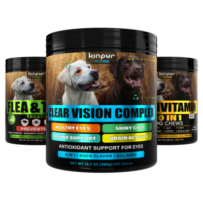 Overall Dog Health - 3 Packs (Clear Vison, Flea & Tick, Multivitamin)